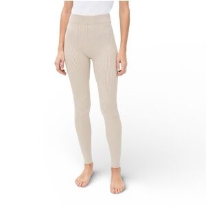 Lunya Cottonsilk™ Rib Leggings Calm Tan Organic Cotton Blend Lounge Pants